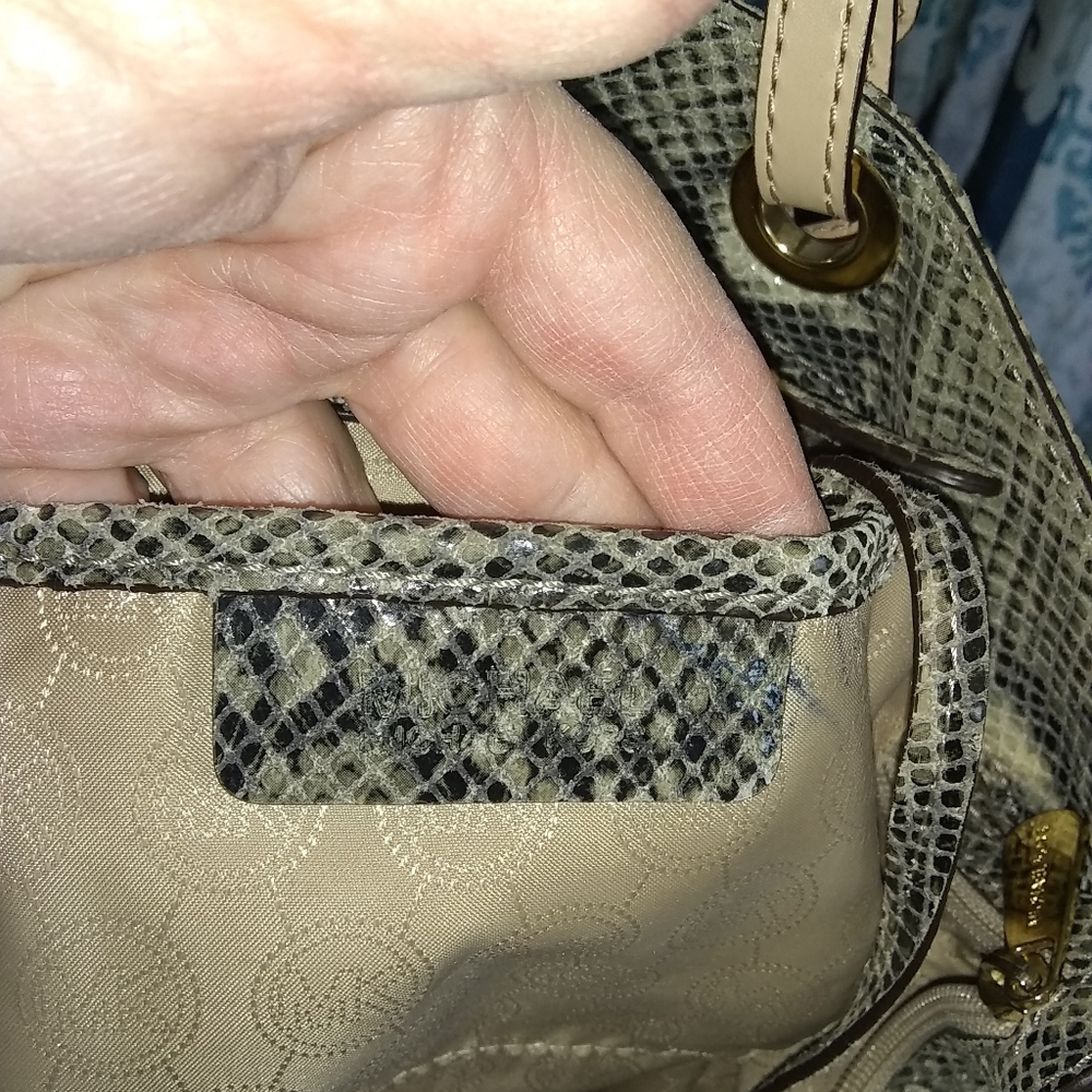 Michael Kors Python Tote, GUC - Picture 6 of 7
